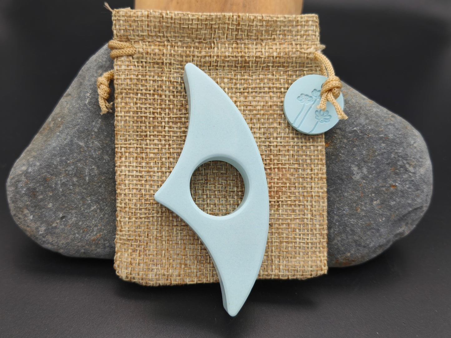 Bague de lecture artisanale gamme Classique bleu pastel – fait main en Gironde en Raysin 200