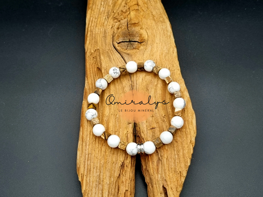 Bracelet Howlite et jaspe paysage