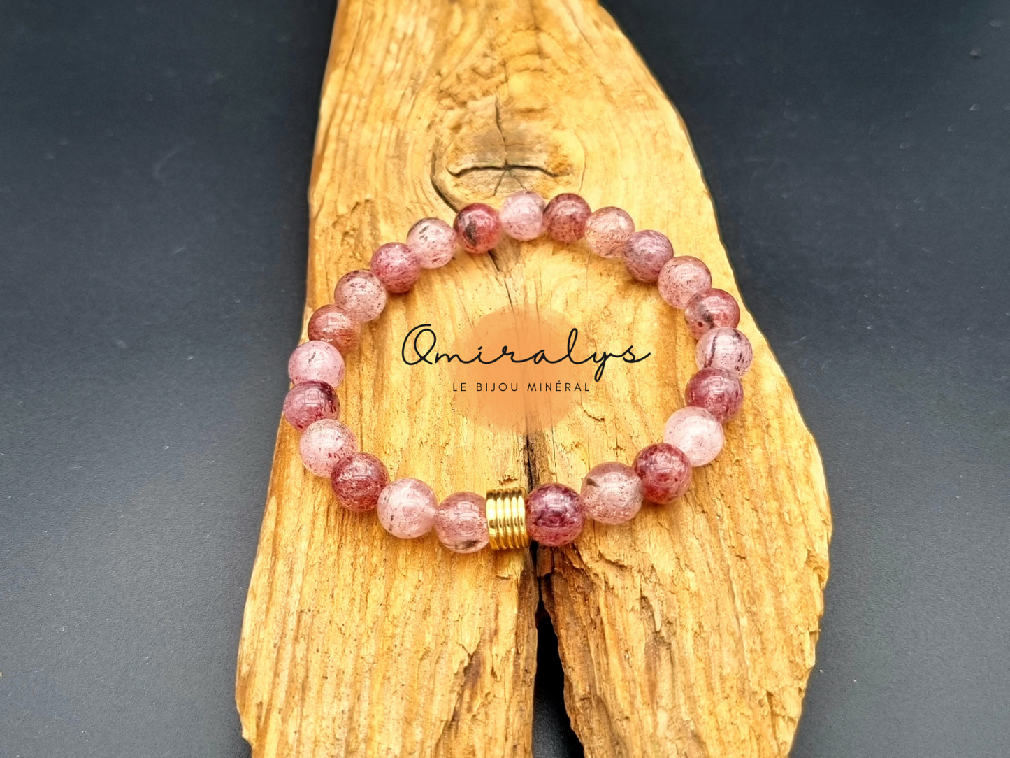 Bracelet quartz fraise